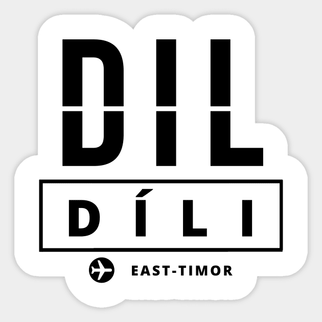 DIL - Díli airport code Sticker by Luso Store